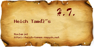Heich Tamás névjegykártya